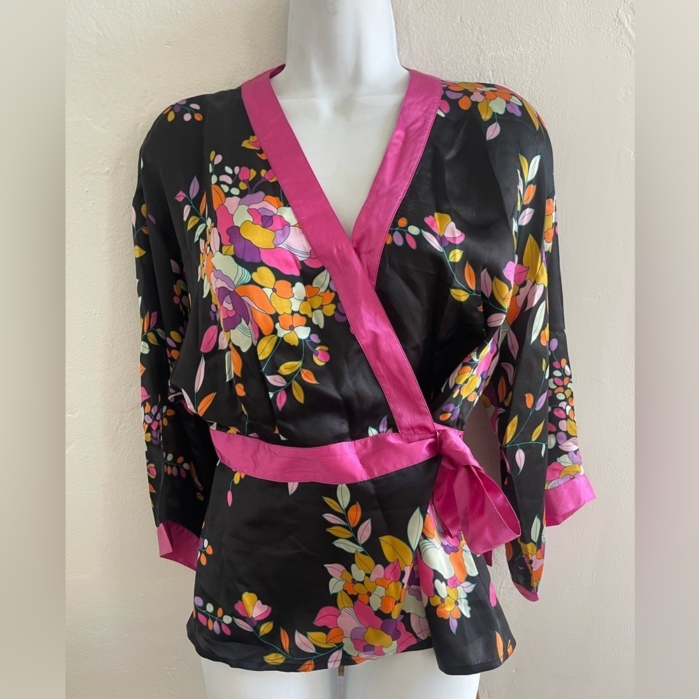 Boston Proper 100% silk kimono top